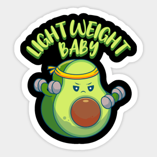 Light Weight Baby Avocado Sticker